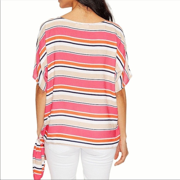 Michael Kors Electric Strip Madison Side Tie Top - Picture 2 of 4